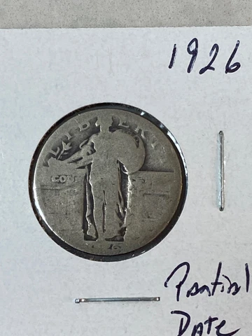 1926 STANDING LIBERTY QUARTER PARTIAL DATE 90% SILVER FREE SHIPPING! Cover