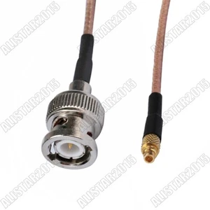 BNC macho enchufe a MMCX macho antena de radio adaptador coaxial cable cola de cerdo RG316 RF - Imagen 1 de 4