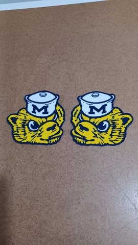 MICHIGAN WOLVERINES Full Size Football Helmet Decals Cover