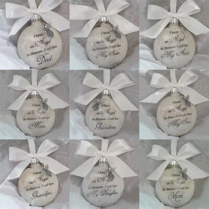 Personalised Memory Bauble Christmas Tree Baubles Xmas Gift Balls Decorations - Bild 1 von 25