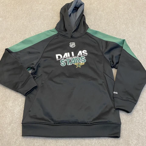 NHL Dallas Stars Sweatshirt Boys Large Hockey Reebok Hoodie Embroidered Logo Cover