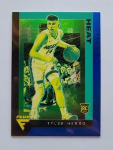 2019-20 Panini Chronicles Flux Tyler Herro Blue Prizm Rookie Card RC 20/99 #596