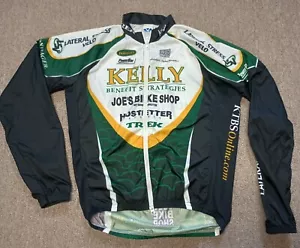 Voler Fahrradjacke Herren Smalll schwarz grün weiß durchgehender Reißverschluss leicht - Bild 1 von 5