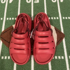 UGG Sport Yeah Sandel Slides Red Black 1132150 Men’s Size 10 - Picture 1 of 11