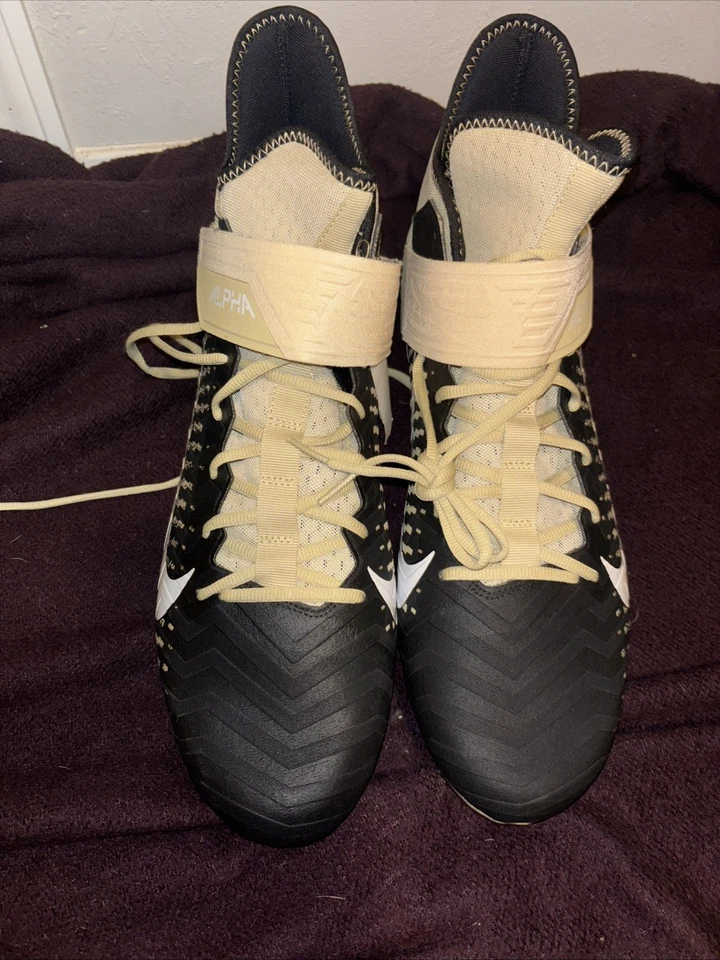 Nike Mens 17 Alpha Menace Pro 2 MID Football Cleats BV3945-102 White/Navy Blue - Image 1 of 4