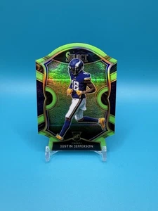 2020 Panini Select - Concourse Justin Jefferson #61 Neon Green Prizm Die-Cut (RC) - Bild 1 von 2