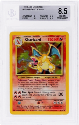 1999 Pokemon Base Set Charizard Holo #4 BGS 8.5 - Image 1 of 2