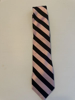 Saks Fifth Ave Maroon Geometric Neat 100% Silk Tie Self Tipped Made in Italy - Image 1 of 2