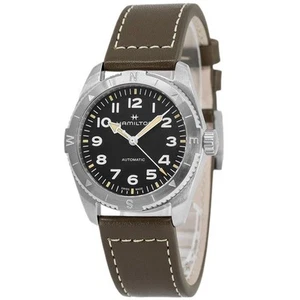 Hamilton Khaki Field Expedition Leather Black Dial H70225830 100M Mens Watch - Picture 1 of 5