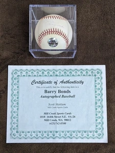 BARRY BOND GIANTS PIRATEN OFFIZIELLE MAJOR LEAGUE BASEBALL ANLEIHEN AUTHENTISCHES AUTO - Bild 1 von 1