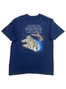 Star Wars Boys Blue Short Sleeved Millenium Falcon T-Shirt Tee Shirt XL 12-14 - Picture 1 of 1