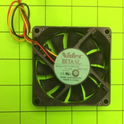 Desktop Computer Nidec D07R-12T2S4 Beta Sl 12 V 0.10 A Cooling Fan - Image 1 of 4