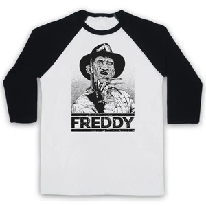 Freddy Krueger Tribute Elm St Horror Adults Baseball T-Shirt Sizes - Picture 1 of 12