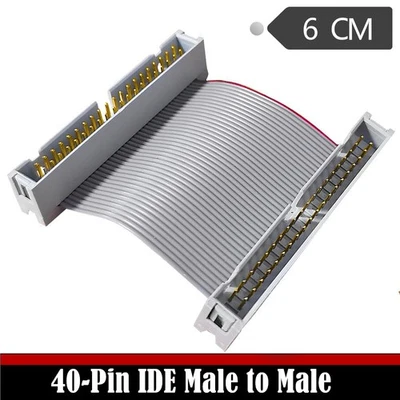 1PC 40Pin Male to Male Hard Drive Cable 40P IDE Puncture Hard Drive Ribbon Cable - Image 1 of 4