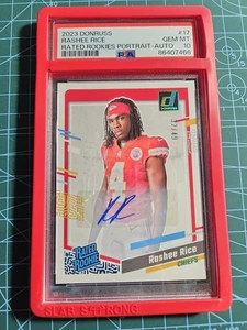 2023 Panini Donruss Rated Rookie Portrait Rashee Rice #17 (RC) PSA 10!  /49 - Bild 1 von 3