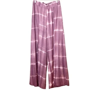 Hem & Thread Tie Dye Front Slit Wide Palazzo Pants (NWT) - L - Picture 1 of 9