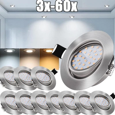 LED Einbaustrahler 230V Flach Spots 5W Deckenspot ultraslim Einbau Panel Leuchte - Bild 1 von 4