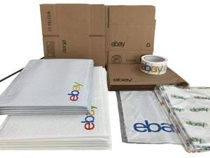 Cajas de suministros de envío eBay sobres acolchados polimailers papel de seda rollo cinta - Imagen 1 de 17