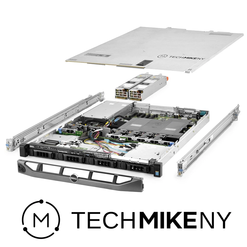 Dell PowerEdge R430 Server 2x E5-2650v4 2.20Ghz 24-Core 32GB RAM 4x 8TB SAS 12G - Image 1 of 4