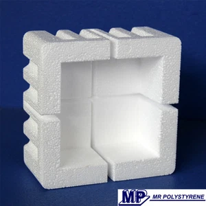 8 EXPANDED POLYSTYRENE FOAM CORNER PROTECTORS PACKAGING - Picture 1 of 1