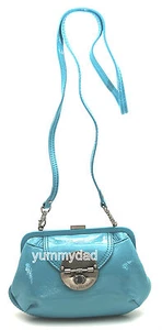 MIMCO HYBRID CLUTCH IN TURQUOISE BLUE PATENT LEATHER BNWT RRP$199 - Picture 1 of 8