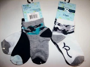 Rocawear Socks Boys 3 Pack Size 4-6 Select Color Hosiery NIP - Picture 1 of 3