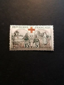 Briefmarke Frankreich Kreuz Rot N°156 Neu Luxus MNH Signiert Uzan 1918 Wert - Bild 1 von 4