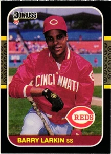 BARRY LARKIN RC 1987 87 DONRUSS #492 ROOKIE CARD REDS - Picture 1 of 2