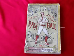 1912 VINTAGE SPALDING BASEBALL BOOK~ # 1 GROUP # 1 ~GOOD SHAPE FOR 111 YEARS - Picture 1 of 7