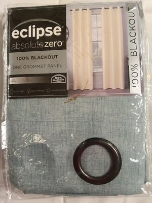 Eclipse Absolute Zero 100% Blackout 1 Ojal Panel Cortinas 50"×84" ¡Nuevo! #A55 Foto 1 de 3