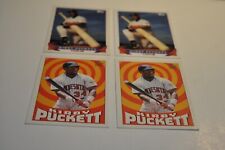 Kirby puckett topps baseball card lot of 2 1992-1993 lot of 4 #109-#200 mlb hof