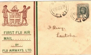 FIJI FIRST FLIGHT COVER Suva Lautoka *Fiji Airways Ltd* 1933{samwells-covers}SH2 - Picture 1 of 6
