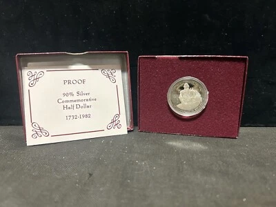 1982 Silver George Washington Commemorative Proof Half Dollar 12 Avai S Mint - Image 1 of 4