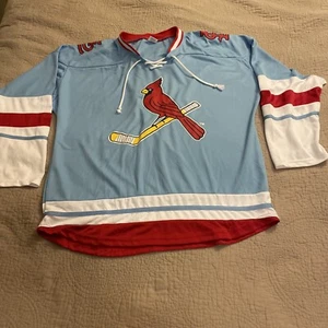 St Louis Cardinals SGA Blues Hockey Baseball Jersey XL MLB Bally Sports Pullover - Picture 1 of 6