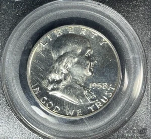 Medio dólar de plata Franklin 1958 ~ graduación profesional pr 66 ~ hermosa moneda ~ - Imagen 1 de 4