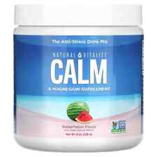 Natural Vitality Calm Powder Watermelon 8 Oz - Magnesium Supplement - NEW
