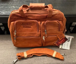 ABSOLUT VODKA ~ Canyon Outback echt Rindsleder Messenger/Computertasche Neu mit Etikett - Bild 1 von 12