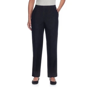Alfred Dunner Women's Denim Comfort Waistband Mid Rise Straight Leg SZ 12 - Picture 1 of 4