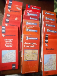 Various Michelin European road maps red /orange / green covers - Picture 1 of 19