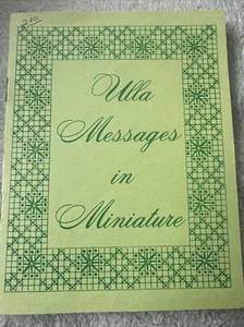 Vintage Cross Stitch Pattern Booklet Ulla Messages in Miniature - Picture 1 of 2