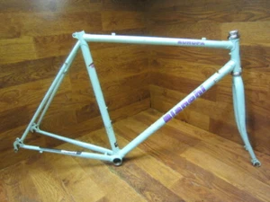 VINTAGE BIANCHI EUROPA LUGGED STEEL ROAD BIKE FRAME SET 53 x 56 - CELESTE - Picture 1 of 11