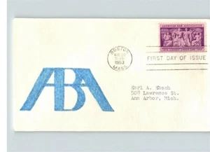Handbemalte American BAR ASSOCIATION, gestempelt BOSTON, Massachusetts, # 1 von 1 - Bild 1 von 1