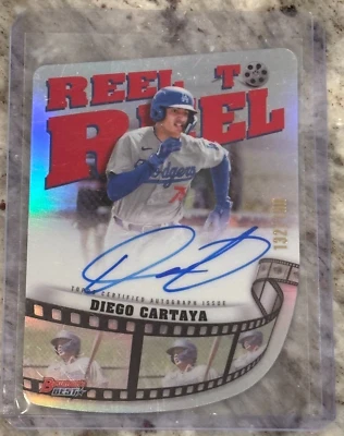 Diego Cartaya 2023 Bowman's Best Reel to Reel Autograph RC - Image 1 of 2