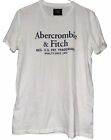Abercrombie & Fitch Męska koszulka graficzna T-shirt Rozmiar Small Biała Spell out