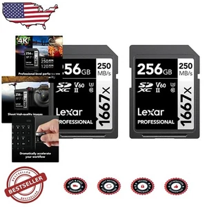 Premium 256GB SDXC UHS-II Cards - Perfect for Professional Photography & Video - Picture 1 of 9