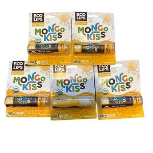 Eco Lips Mongo Kiss Organic Lip Balm With Mongongo Oil, Vanilla Honey - 5 Pack! - Picture 1 of 1