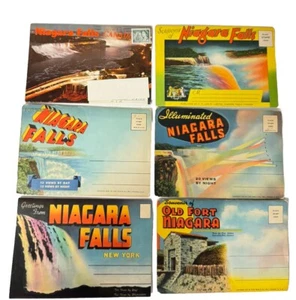 6 Vintage New York, Canada Souvenir Niagara Falls Fold Out Postcards - Picture 1 of 6