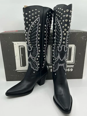 Botas occidentales DINGO NUEVAS EN CAJA Diamonds Forever Tall TALLA 8,5 M negras WMN vaquera tachonadas Foto 1 de 4