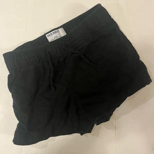 Old Navy Shorts Mädchen Gr. XS (5) schwarz Leinenmischung Sommer Kordelzug - Bild 1 von 3