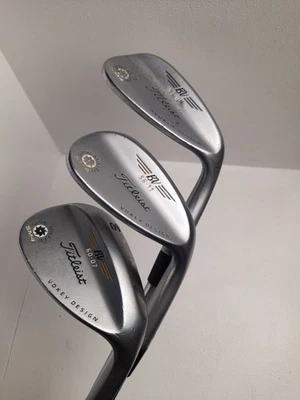 Titleist Vokey Spin Milled SM4, 52, 56 and 60 degree wedge set.  - Image 1 of 4